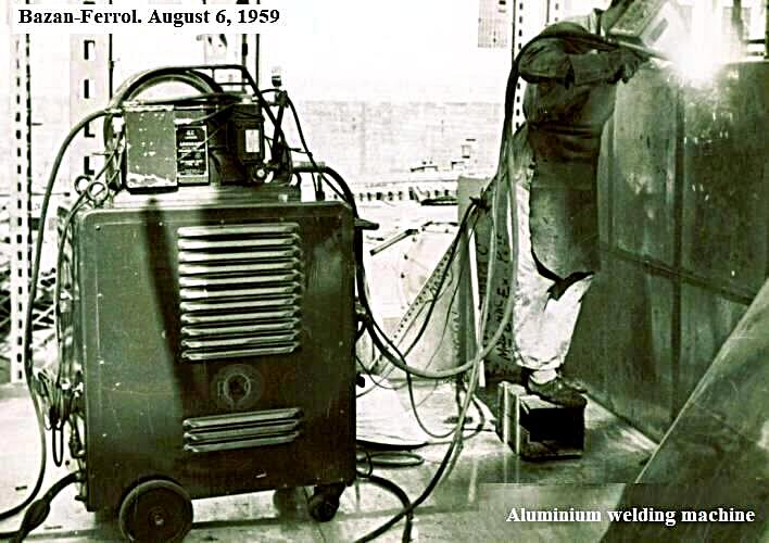 Aluminium welding apparatus on August 6, 1959
