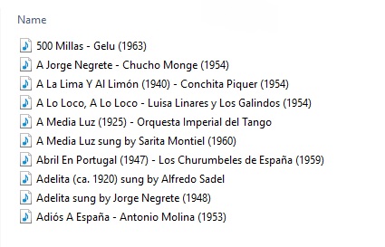 Playlist of the first instalment