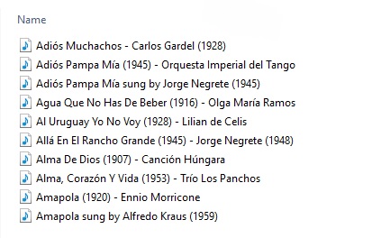 Playlist of the second instalment