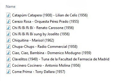 Playlist of the sixth instalment