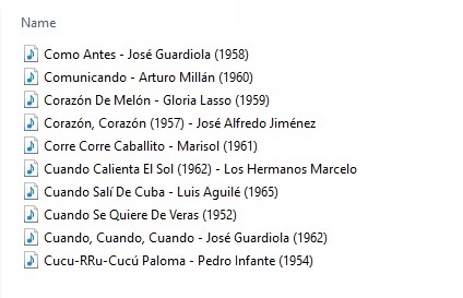 Playlist of the seventh instalment