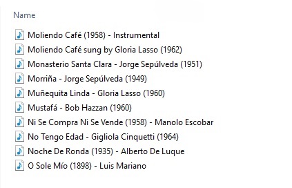 Playlist of the nineteenth instalment