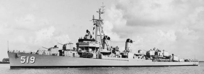 American destroyer USS Daly