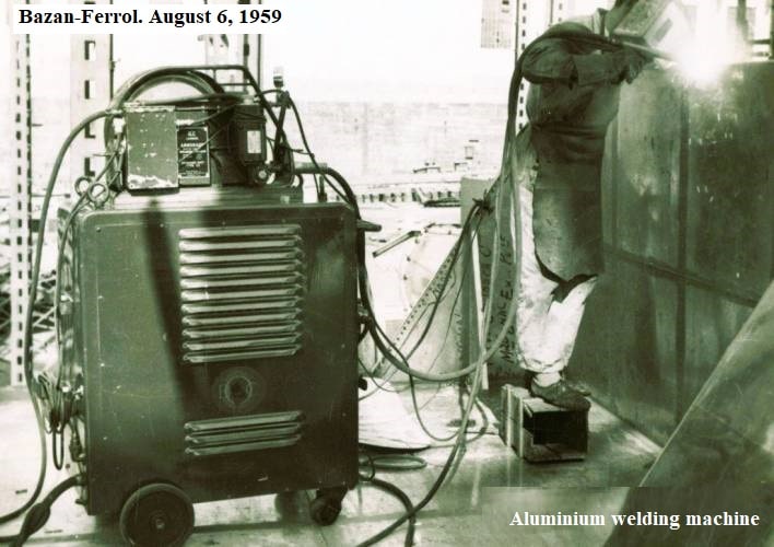 Aluminium welding apparatus on August 6, 1959