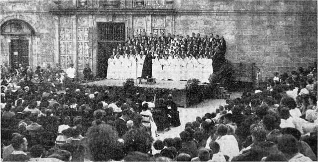 Bazan's choir in 1954
