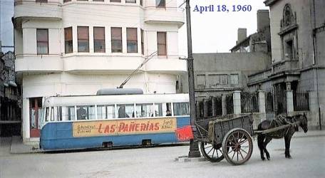 Ferrol tram and horse-drawn cart