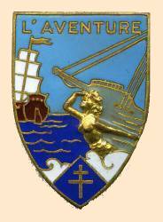 Pin of French Navy frigate L'Aventure