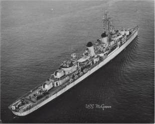 American destroyer USS McGowan
