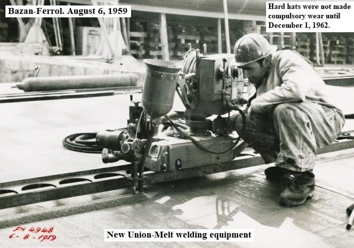 Union-Melt welding on August 6, 1959